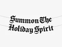 Etsy Summon The Holiday Spirit Old English Goth Banner Etsy Summon The Holiday Spirit Old English Goth Banner