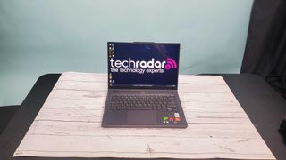 black gaming laptop