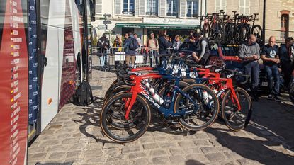 Ineos at the start of Paris-Roubaix