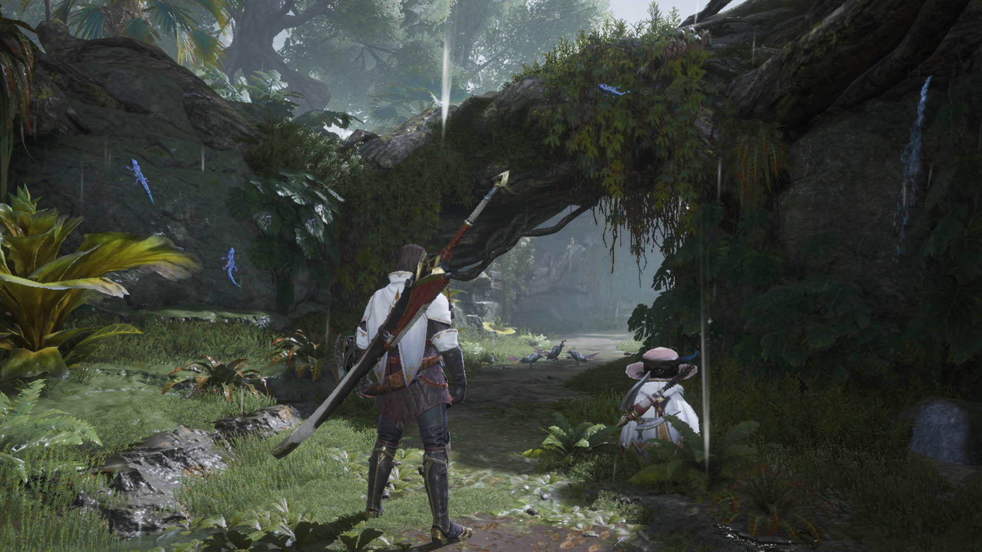 Monster Hunter Outlanders cutscenes and gameplay