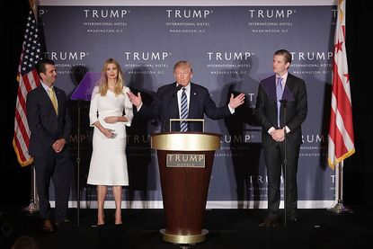 Donald Trump and his children: Donald Trump Jr., Ivanka Trump and Eric Trump.