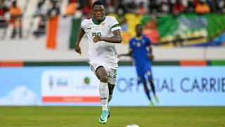 Patson Daka on the ball at AFCON ahead of the Zambia vs Morocco live stream