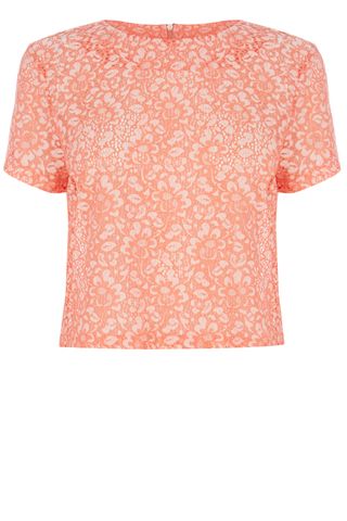 Warehouse Floral Two-Tone Top, £30