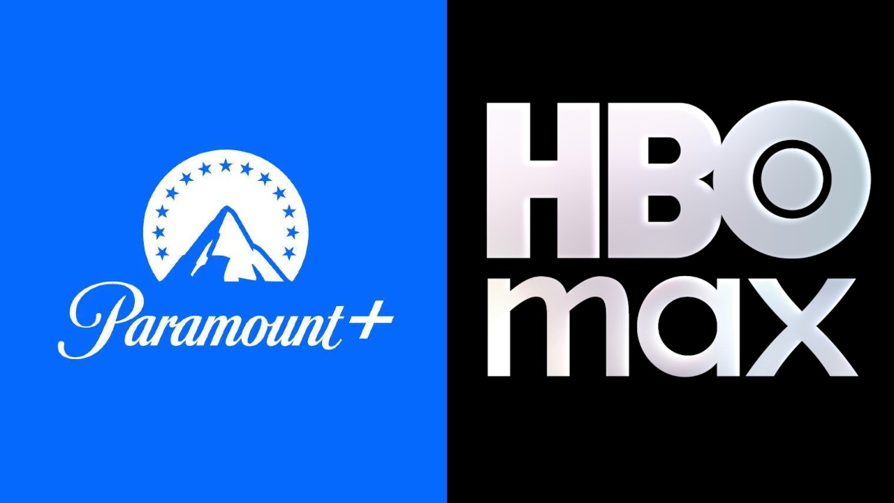 The Paramount+ and HBO Max logos side by side