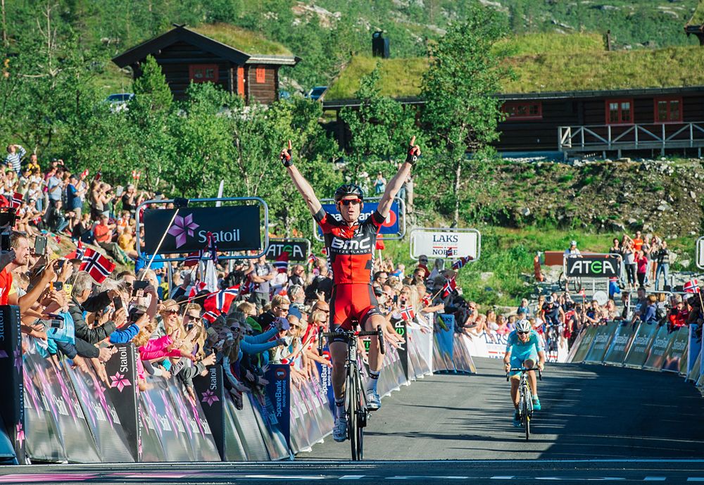 Ben Hermans (BMC) takes a solo win during stage 3's summit finish