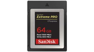 San Disk 64G memory card product shot