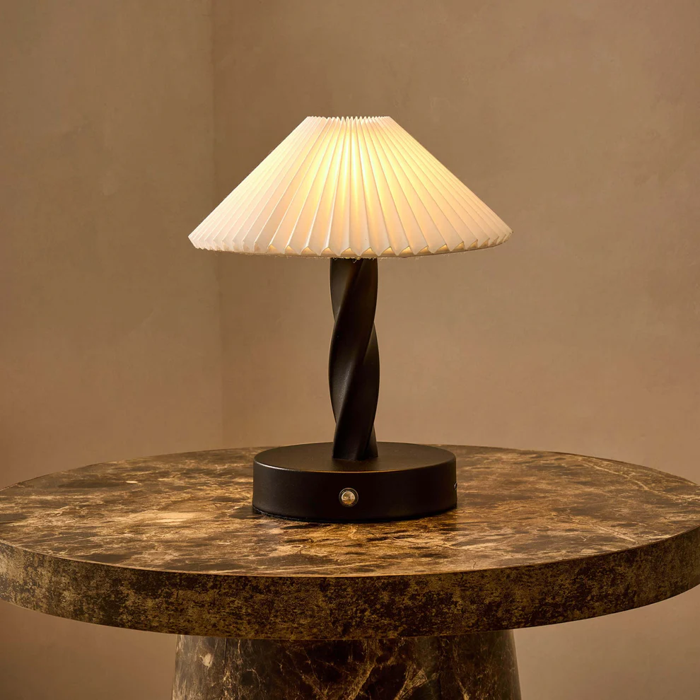 DUSK, Birdie Rechargeable Pleated Table Lamp