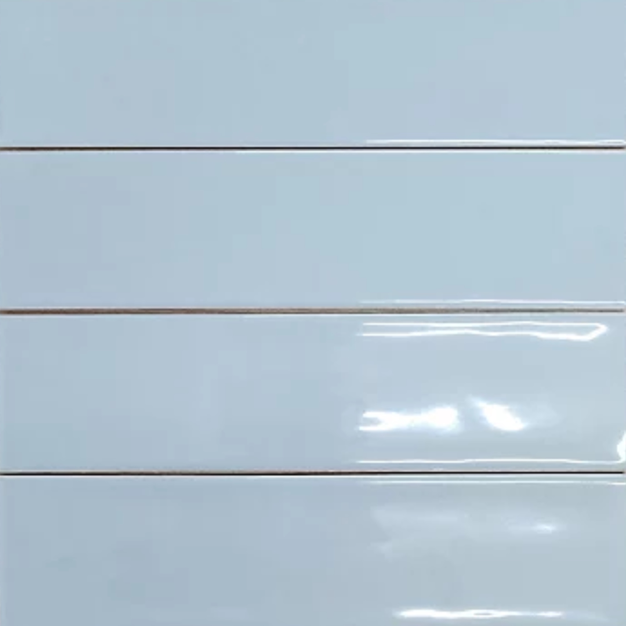 Top Ceramics Light Blue Gloss Flat Bumpy Metro Ceramic Wall Tile
