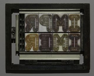 3D-printed resin typography block, by Richard Ardagh.