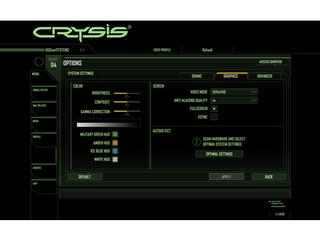 Crysis graphics options
