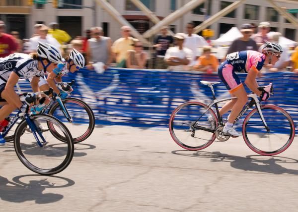 Carla Swart (Vera Bradley Foundation) attempts to spoil the hard work of both Colavita and Team TIBCO.