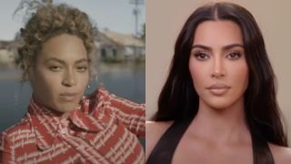 Beyonce's Formation music video and Kim Kardashian on The Kardashians.