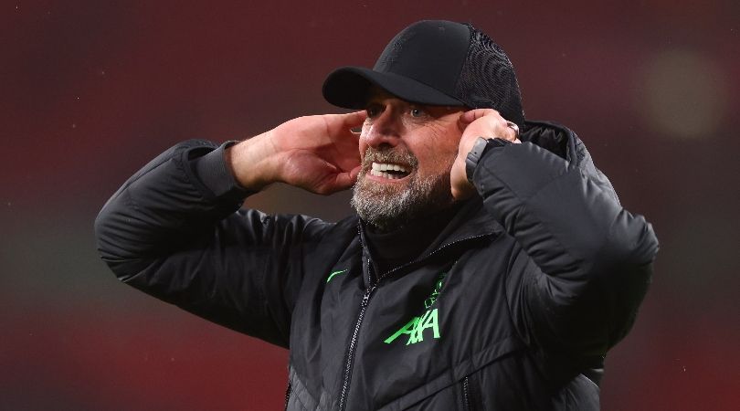 Jurgen Klopp celebrates after Liverpool&#039;s Carabao Cup final win over Chelsea in February 2024.