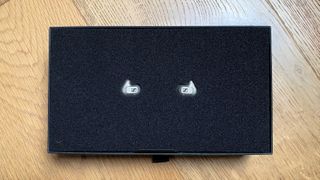 Sennheiser IE600 earbuds in box surrounded by protective foam