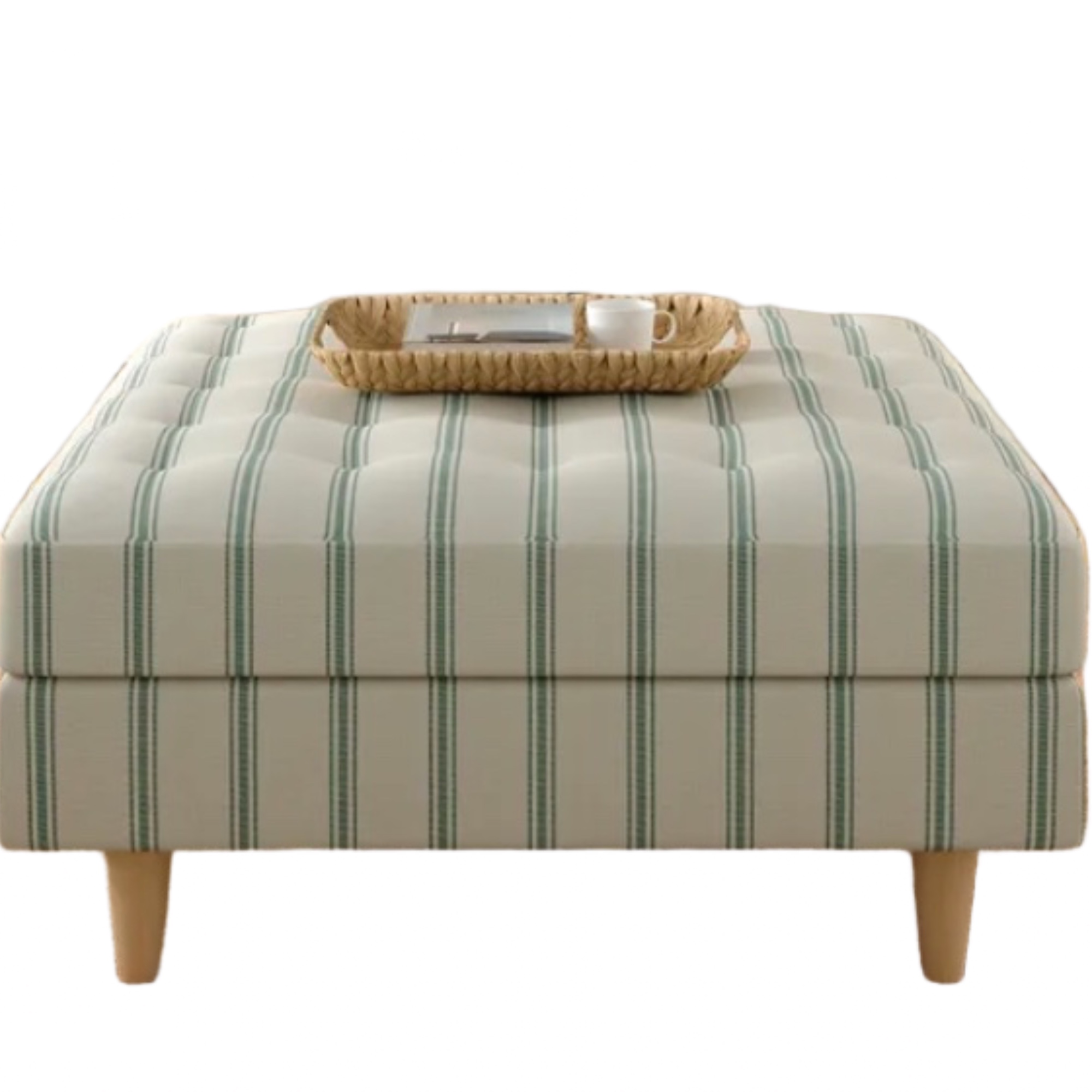 Dunelm stripe storage footstool