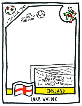 A meme about the Italia 90 World Cup and the coronavirus pandemic