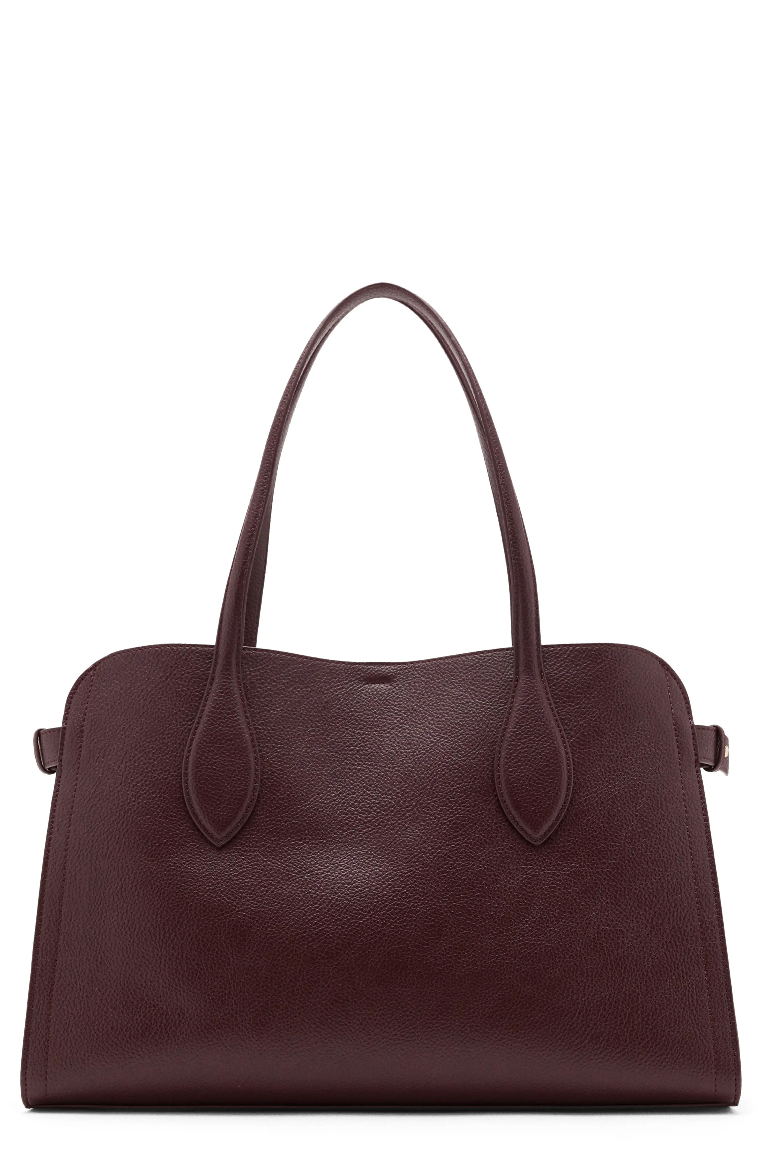 MANGO, Medium Pebbled Faux Leather Handbag