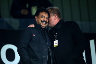 Fulham owner Shahid Khan, left, met with Marco Silva in Portugal to discuss the Craven Cottage vacancy