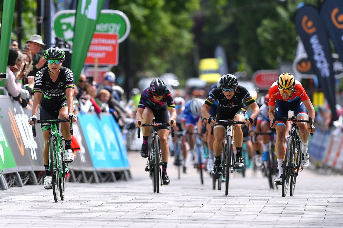 Marianne Vos won the sprint for second place