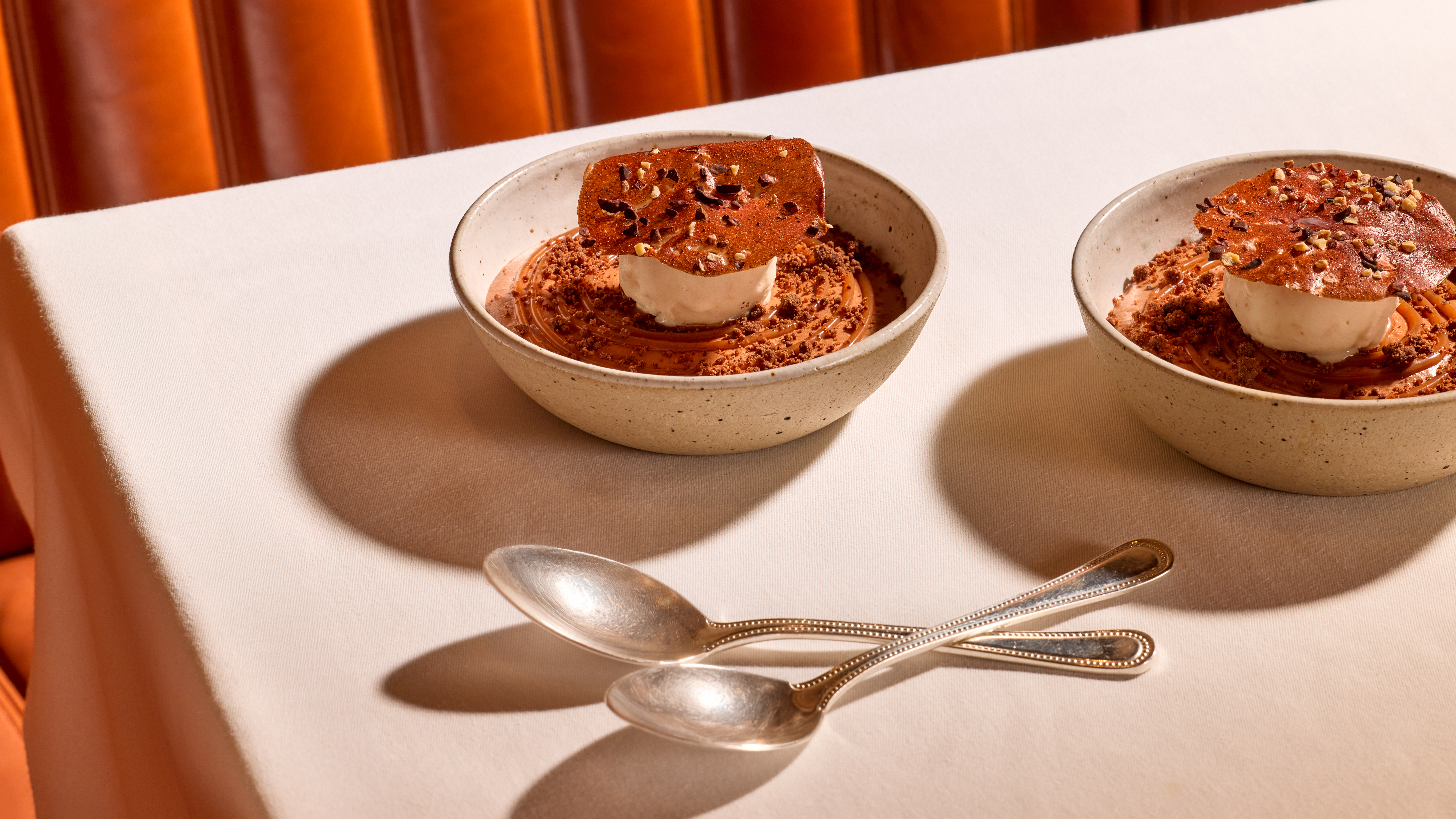 Chocolate mousse at the Grill restaurant, the Dorchester Hotel