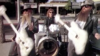 Screen grab of ZZ Top's Legs music video