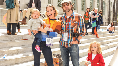 Olivia Wilde, Jason Sudeikis and Otis Sudeikis, Daisy Sudeikis attends March For Our Lives Los Angeles on March 24, 2018 in Los Angeles, California.