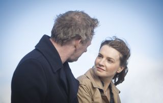 Douglas Henshall and Catherine Walker as Perez and Alice in Shetland