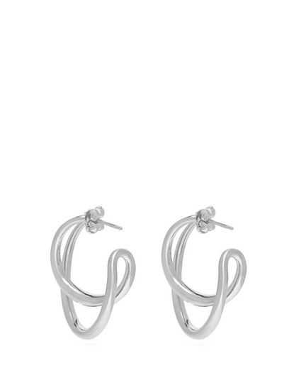 Charlotte Chesnais Initial Silver Hoop Earrings