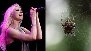 Taylor Momsen of The Pretty Reckless performs during the Power Up tour at Nissan Stadium on May 21, 2025 in Nashville, Tennessee. And a spider.