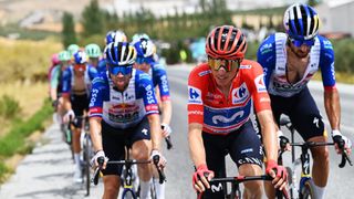 Enric Mas leading the Vuelta a Espana peloton