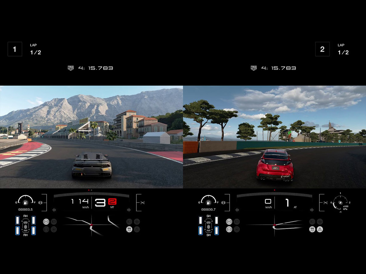Ps5 играть вдвоем на одном экране. Gran Turismo Sport Разделение экрана. Gran Turismo Sport Split Screen ps4. Gran Turismo Разделение экрана. Gran Turismo 4 Split Screen.