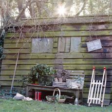 Garden shed set up for December