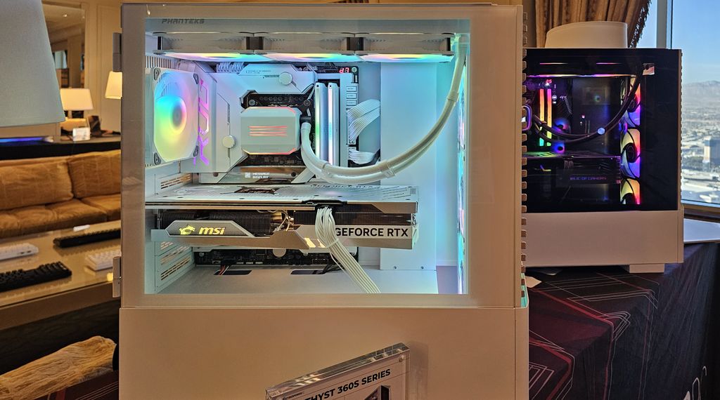 CyberPowerPC combines aggressive styling, RGB, and wood accents with ...