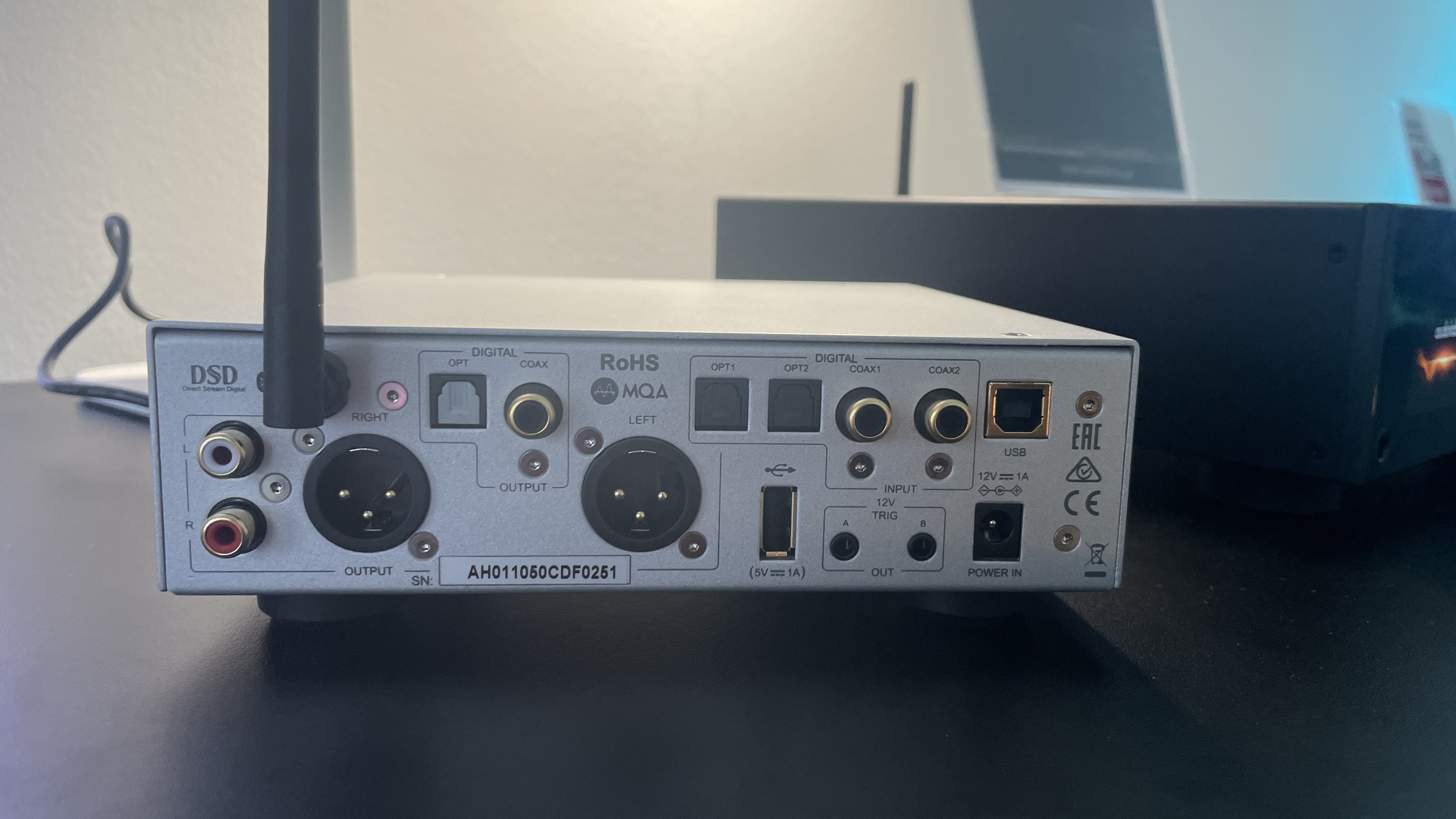 Audiolab D7 DAC rear panel connections