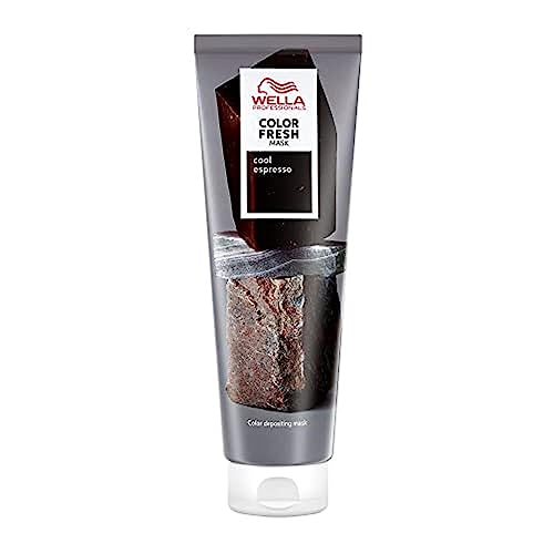 Wella Professionals Color Fresh Mask Cool Espresso - Hair Treatment to Revitalise and Change Hair Colour - Nourishing Tint With Avocado Oil - for Dark and Black Hair - 150 Ml