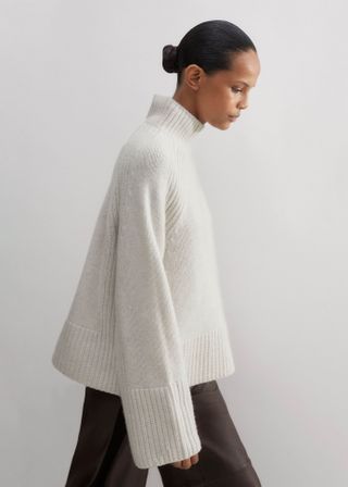 Cashmere High Neck Statement Jumper