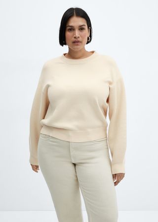 Mango, Round Neck Knitted Sweater