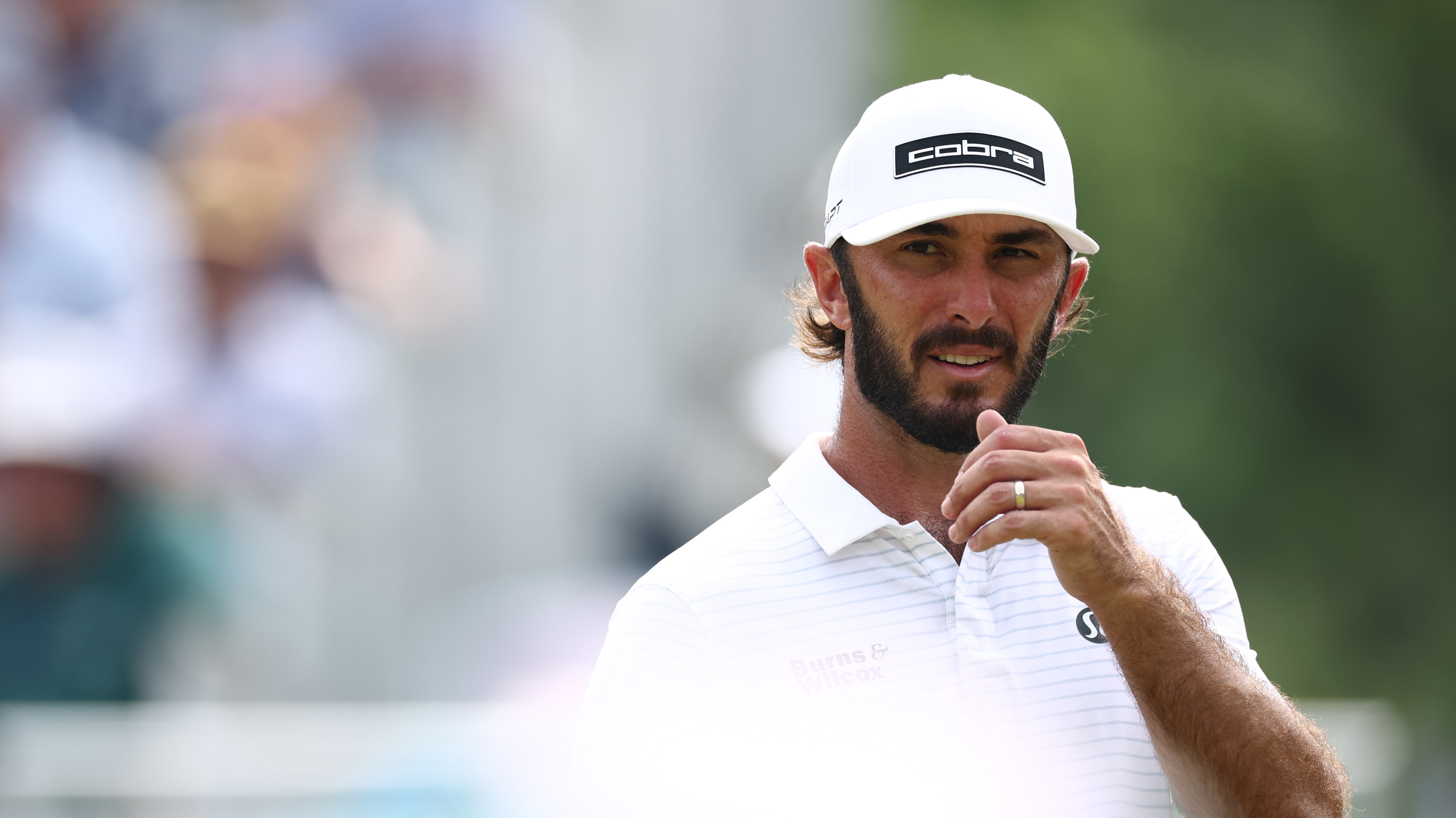 Max Homa looks on during round two of the 2025 PGA Championship