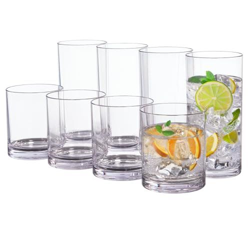 Acrylic Drinking Glasses (Set of 8)