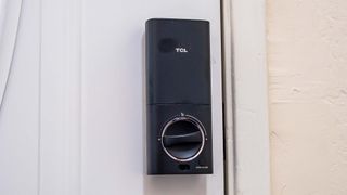 TCL D1 Pro lock attached to front door