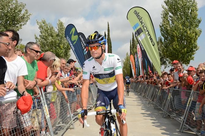 Nicolas Roche (Saxo-Tinkoff) in the combination jersey at the Vuelta