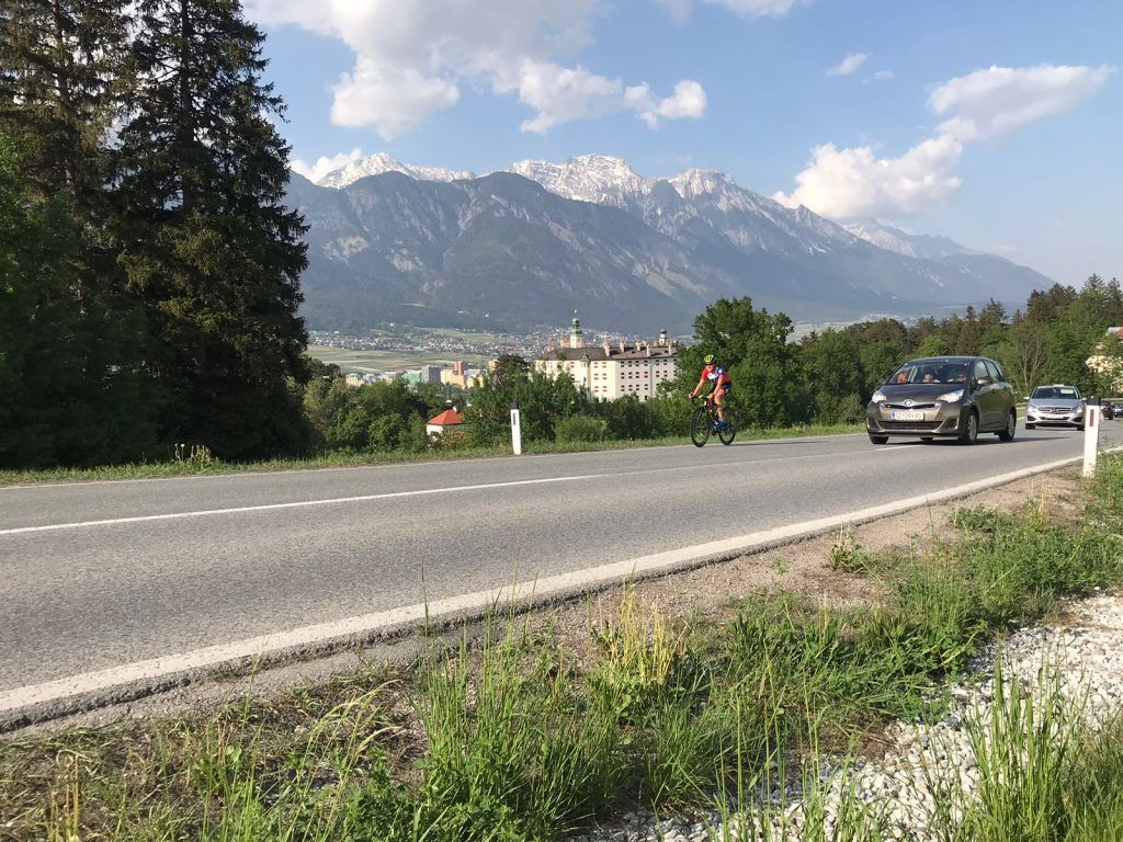 Annemiek van Vleuten on the World road race course in Innsbruck
