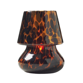 Cheena Woody Ambered Topaz Glass Mushroom Lamp Candle from Anthropologie