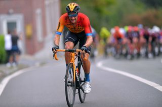 VISE BELGIUM AUGUST 18 Marco Haller of Austria and Team Bahrain Mclaren during the 41st Tour de Wallonie 2020 Stage 3 a 192km stage from Montzen to Vise TourdeWallonie TRW2020 on August 18 2020 in Vise Belgium Photo by Luc ClaessenGetty Images