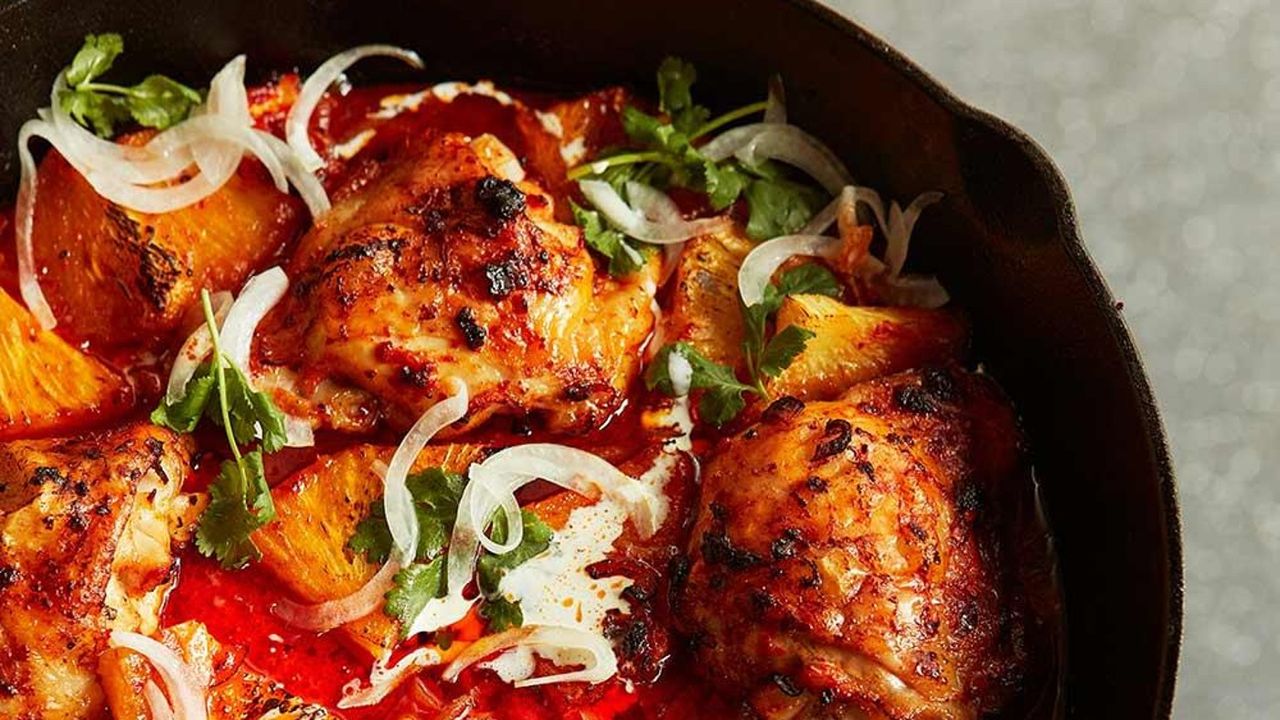 Chicken, pineapple and ’nduja bake recipe by Ixta Belfrage 