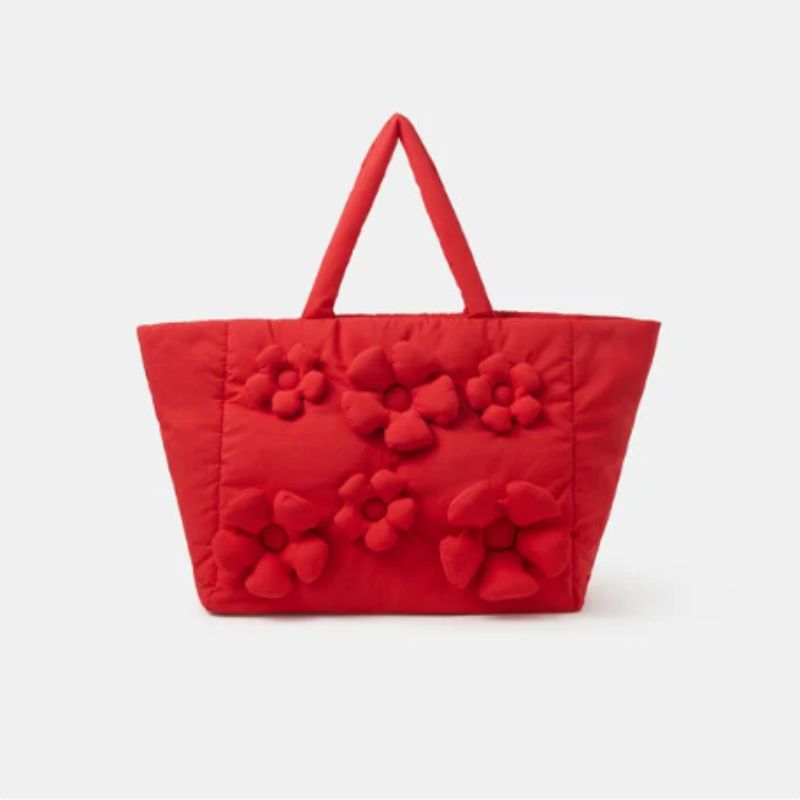 Accessorize x Good Manners Style, 3D Flower Nylon Shopper Bag