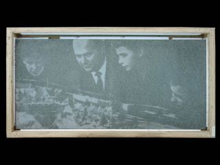 Façade panel with silkscreen on concrete by Herzog & de Meuron and Thomas Ruff