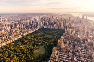 bird's eye view of New York, USA