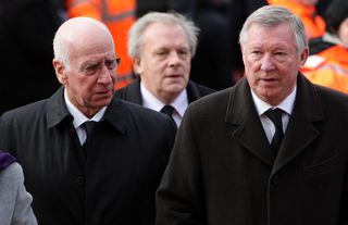 Gordon Taylor attends Nat Lofthouse's funeral in 2011
