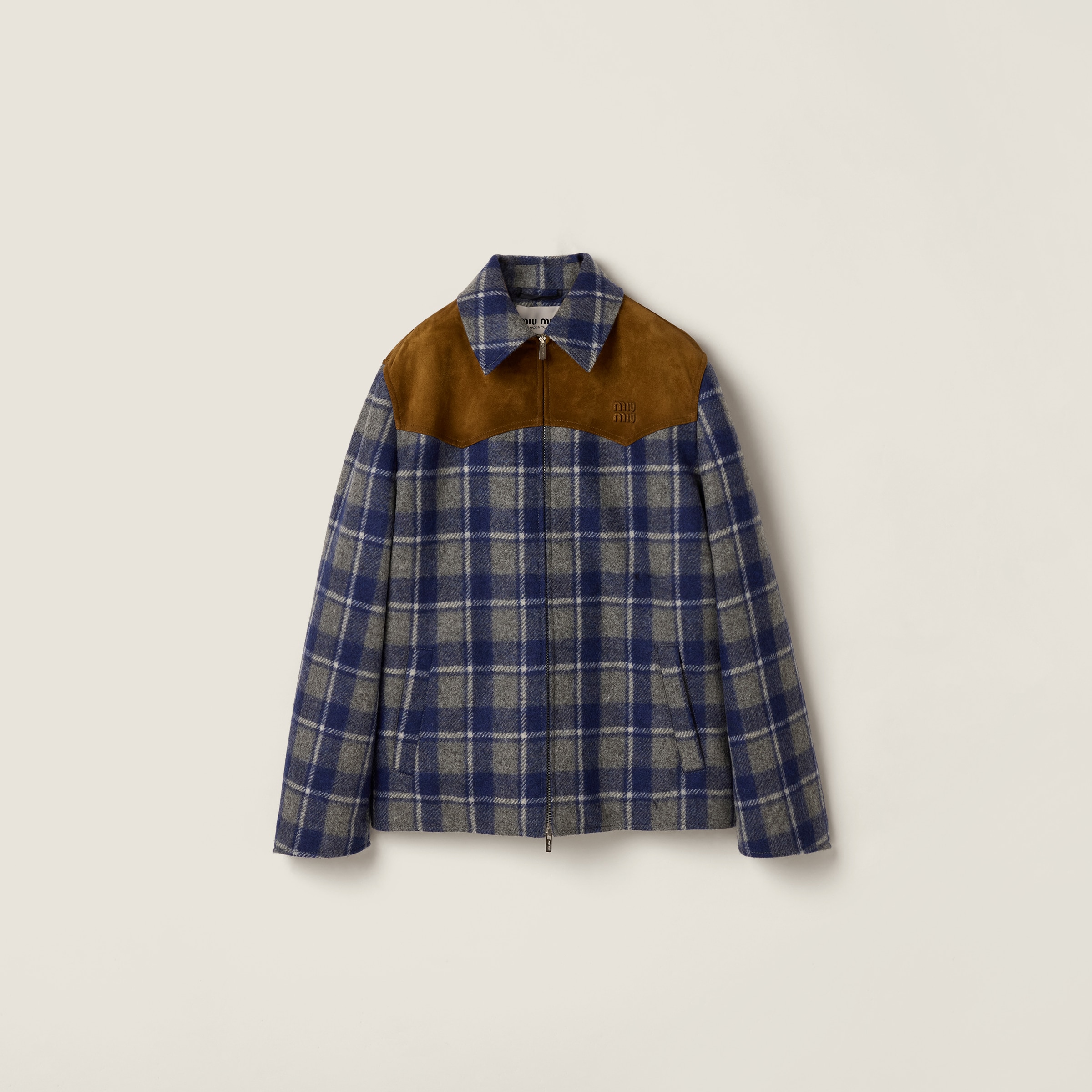 Checked Blouson Jacket